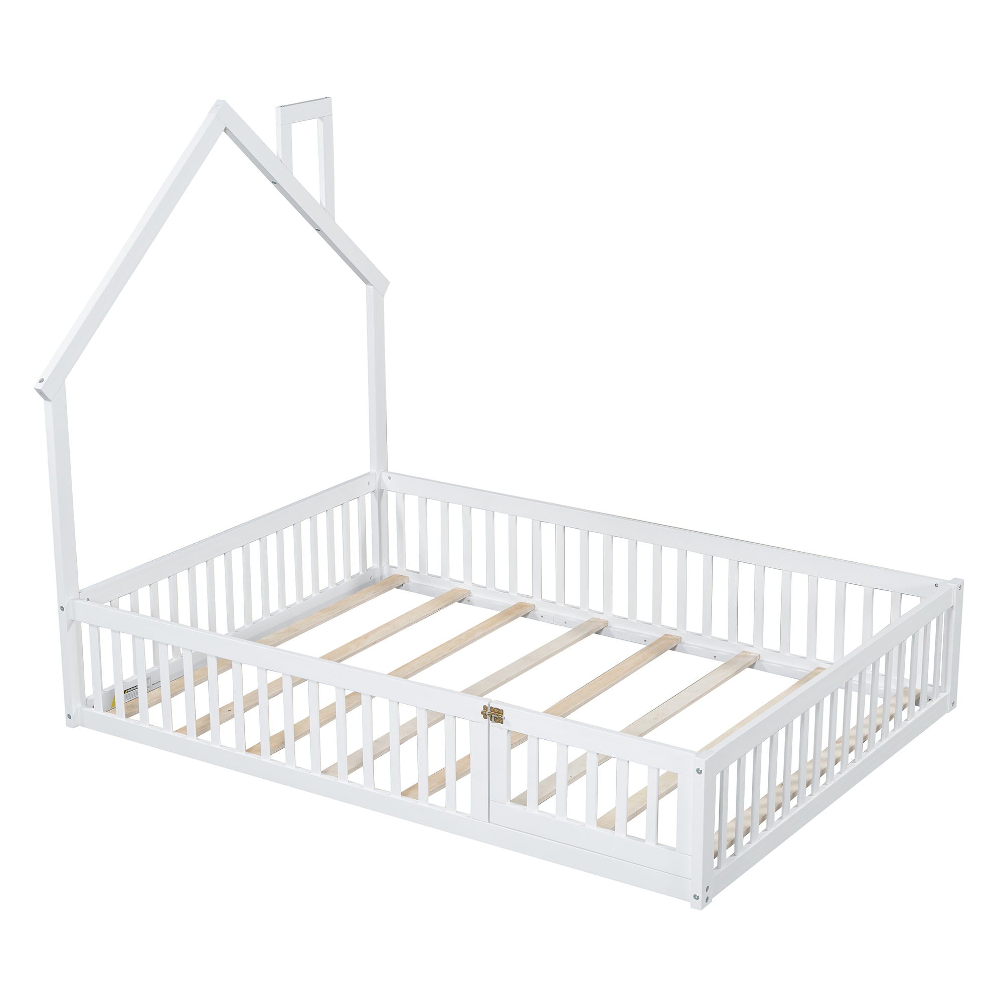House Platform Bed With Guardrail