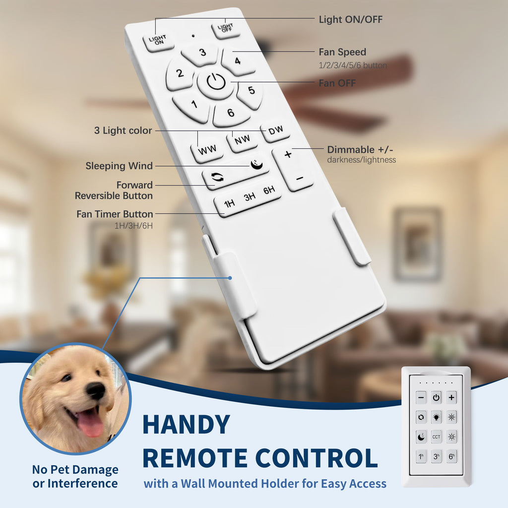 Ceiling Fan With Light And Remote Control