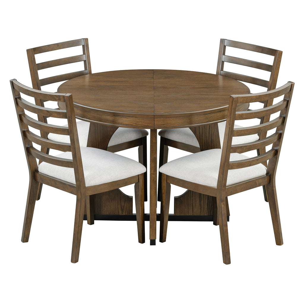 Round Dining Table Set For 4 With Chairs