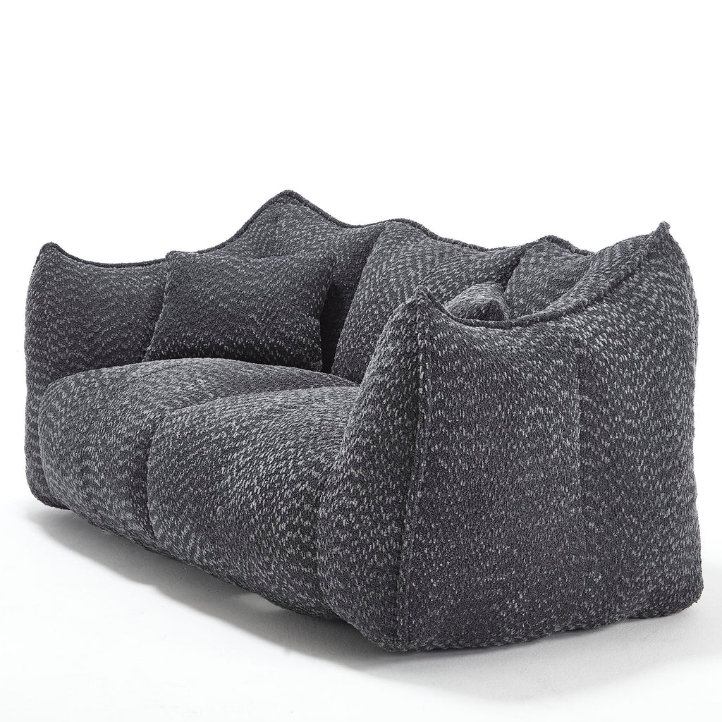 Comfortable Dual Beanbag Chair With High Resilience Foam Core For 2 People