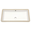 Modern Rectangular Undermount Bathroom Sink With Overflow Ceramic