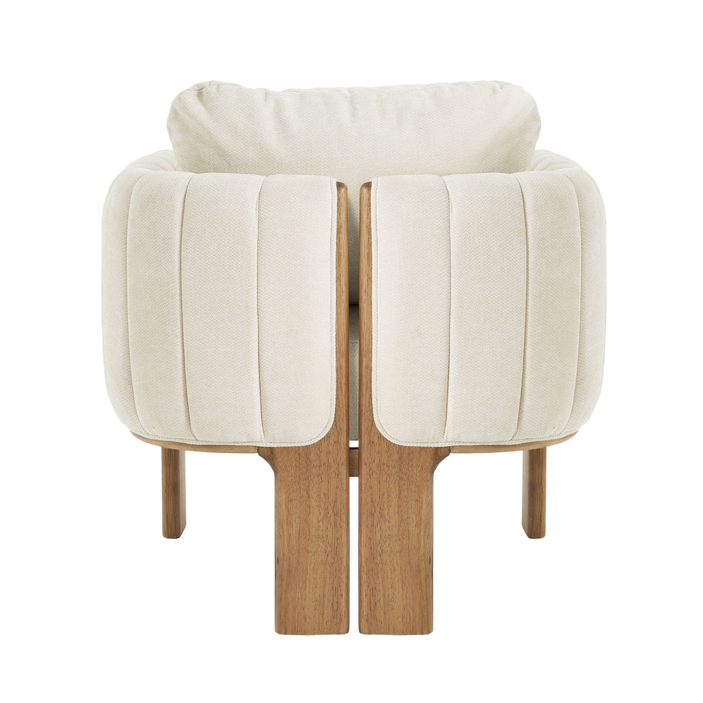 Upholstered Dining Chair With Vertical Channel Tufting