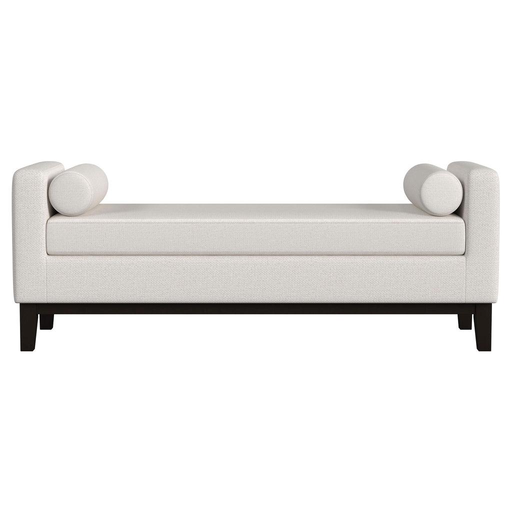 Thomas - Raised Arm Accent Bench - Ivory