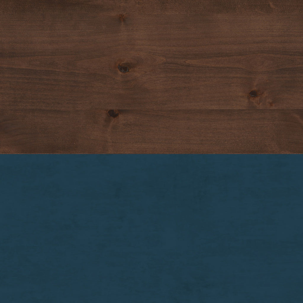 5 Shelf Bookcase - Blue Denim / Whiskey