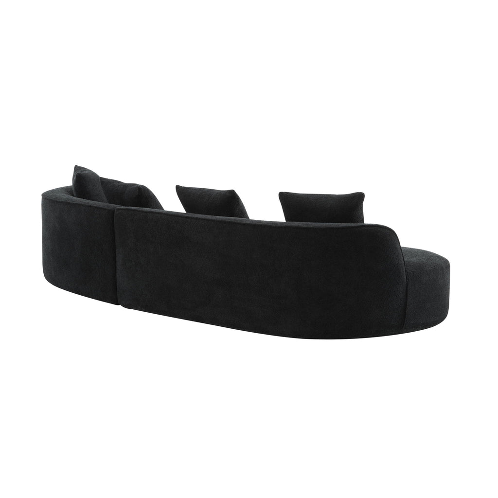 Elegant Curved Sectional Sofa With Full Foam Comfort