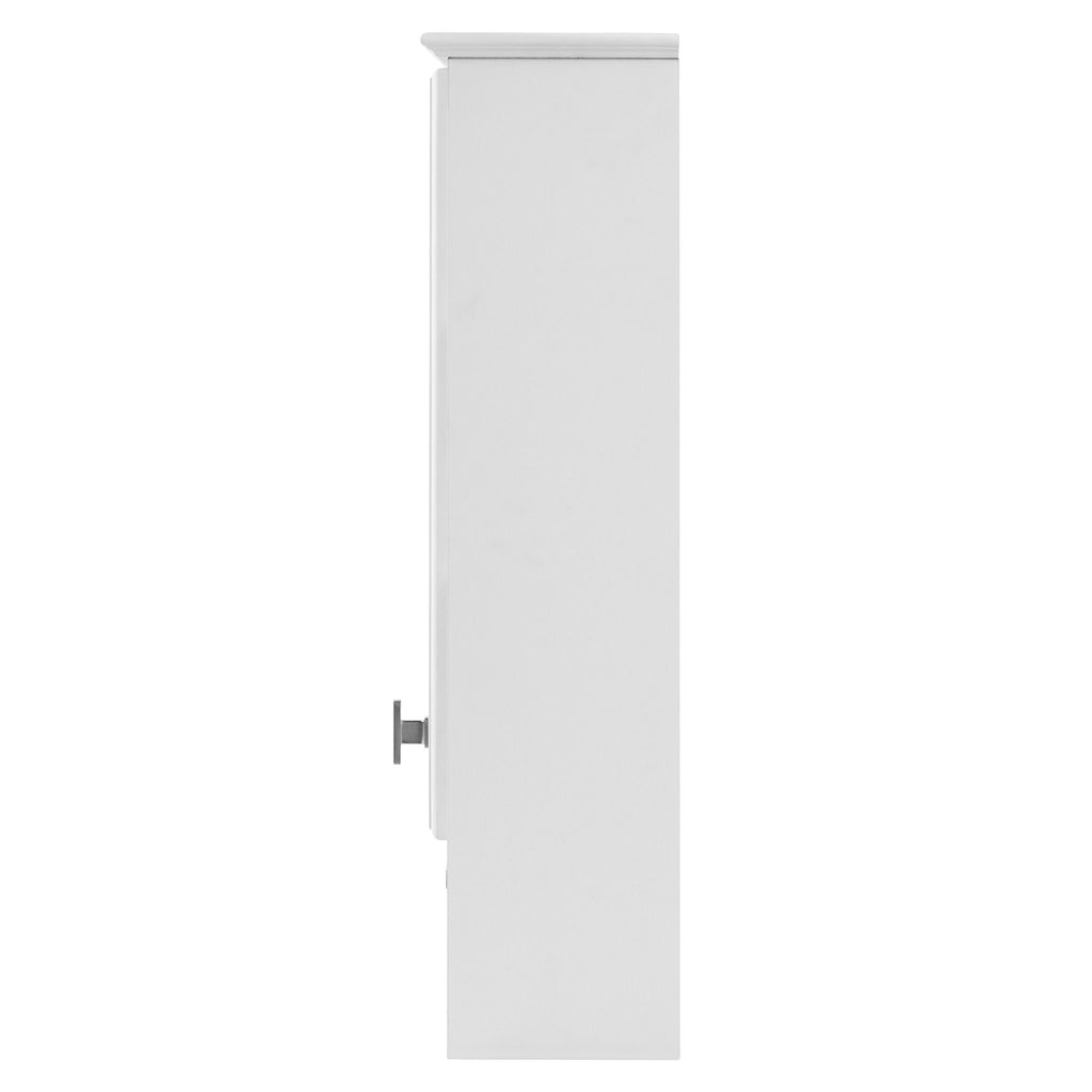 Modern Wall Mounted Mirror Cabinet With Adjustable Shelf, Soft Close Door, And Towel Bar