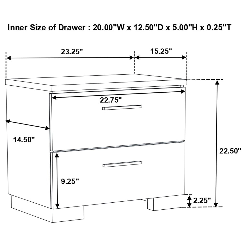 Dulcey - Bedroom Set With Modern Tufted Headboard