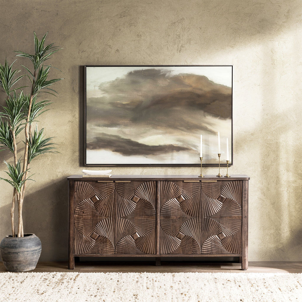 Lina - 4 Door Cabinet - Kona Brown