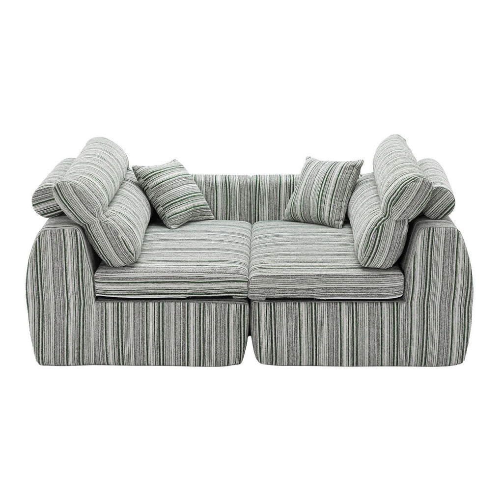 3 Seater, Couch With Throw Pillows For Living Room