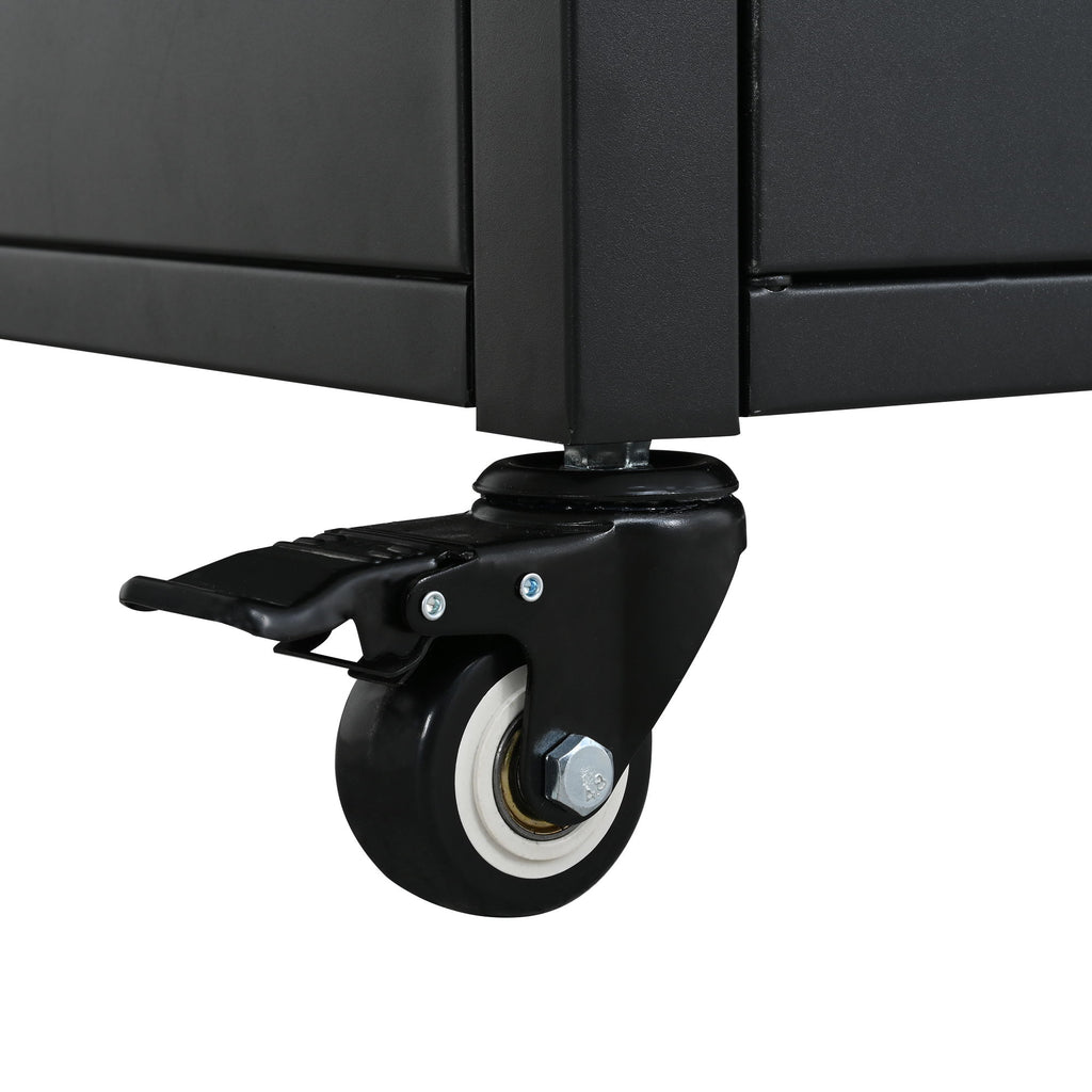 Foldable Outdoor Prep Station BBQ Cart With Trash Rack