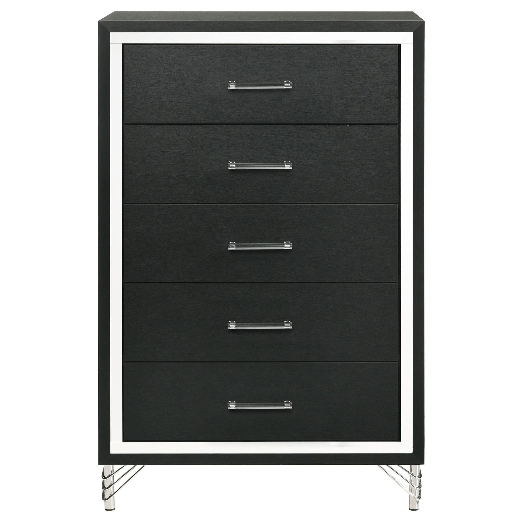 Malcolm - 5 Drawer Bedroom Chest - Black