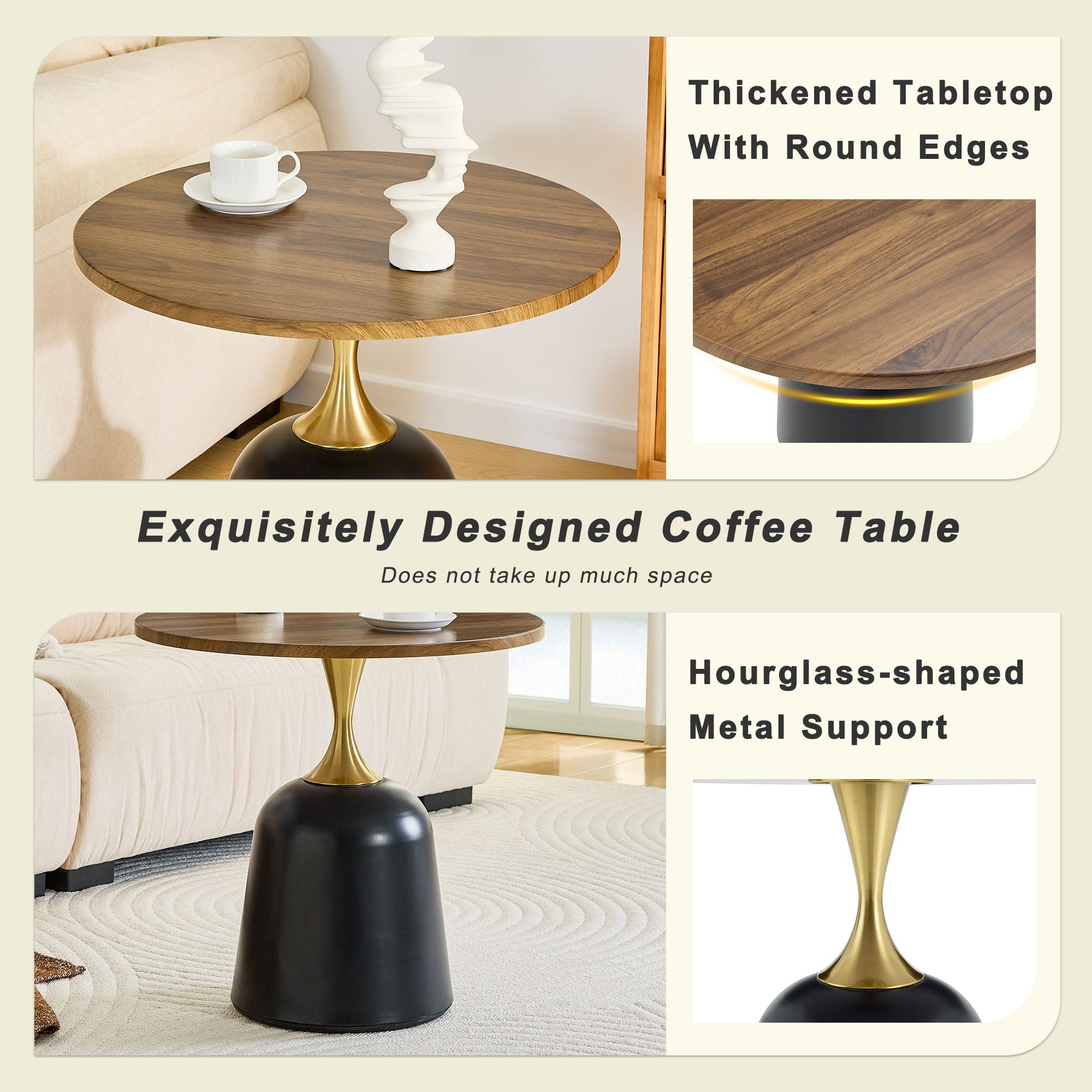 Nordic Circular Coffee Table For Living Room