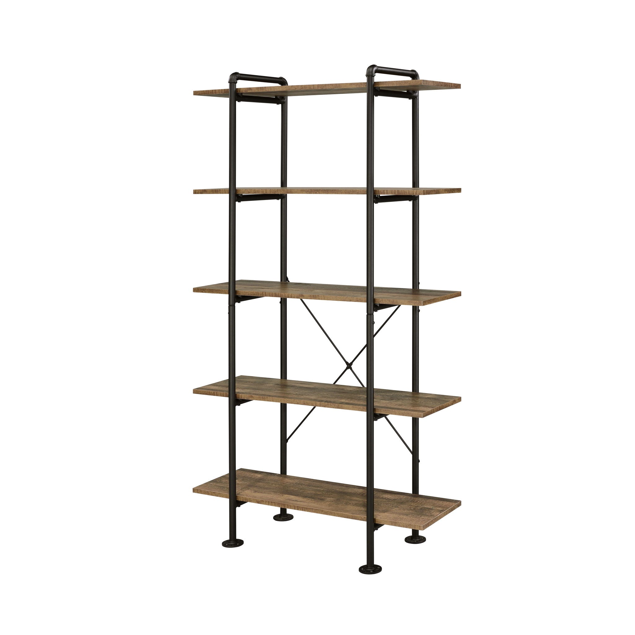 Nefo - Bookshelf - Rustic Oak & Black