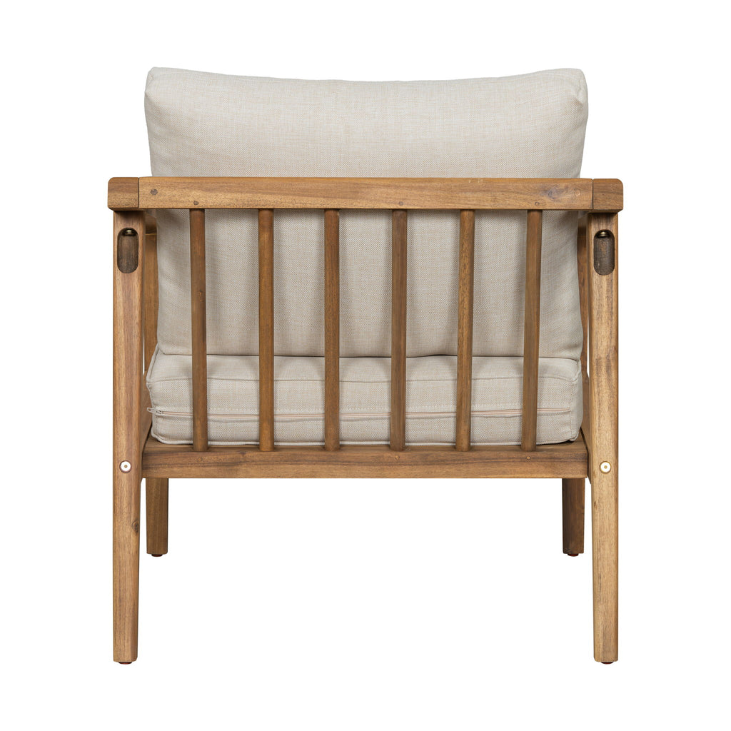 Westin - Outdoor Acacia Wood 4 Pieces Chat Set - Teak / Beige