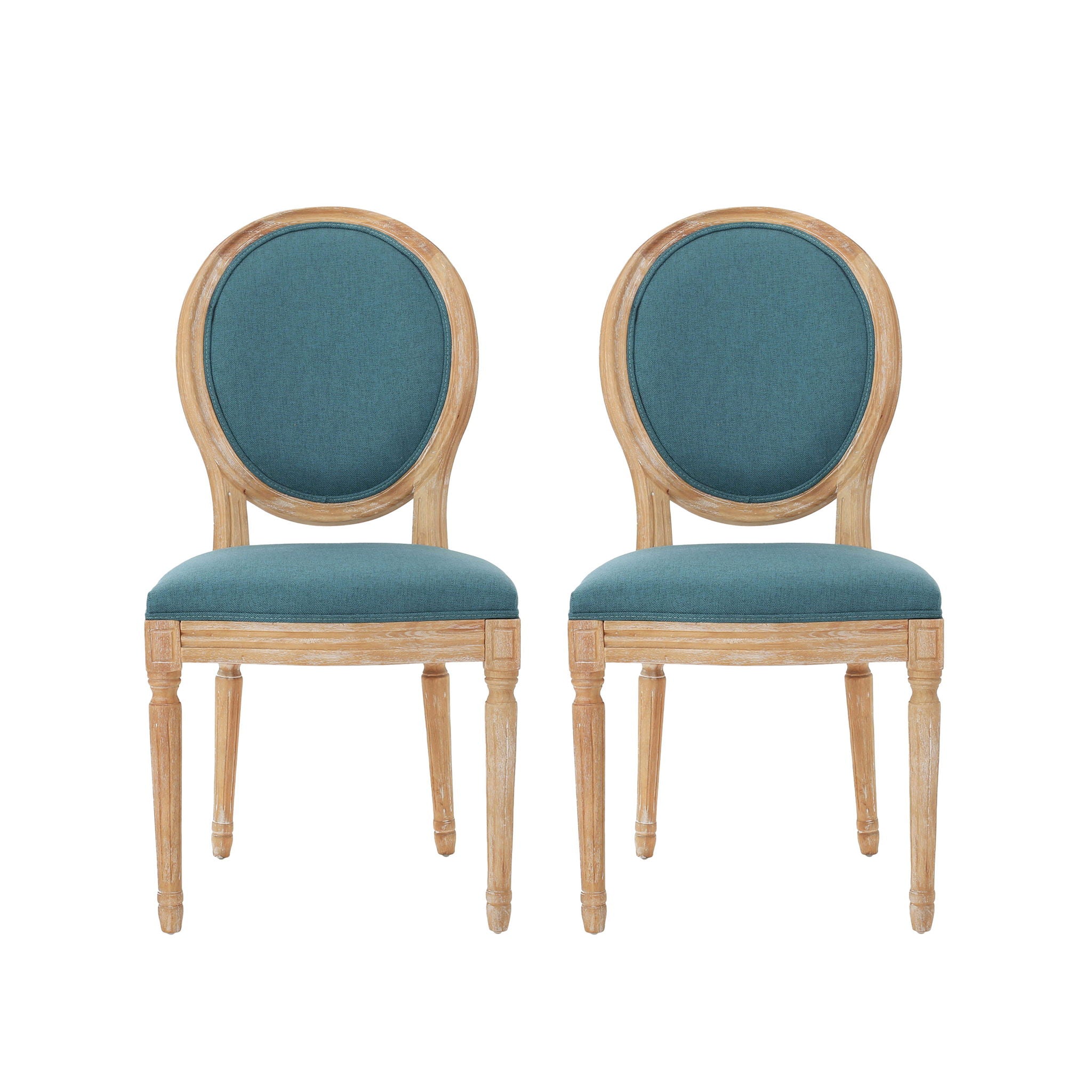 French Country Inspired Dining Chair With Iconic Round Backrest
