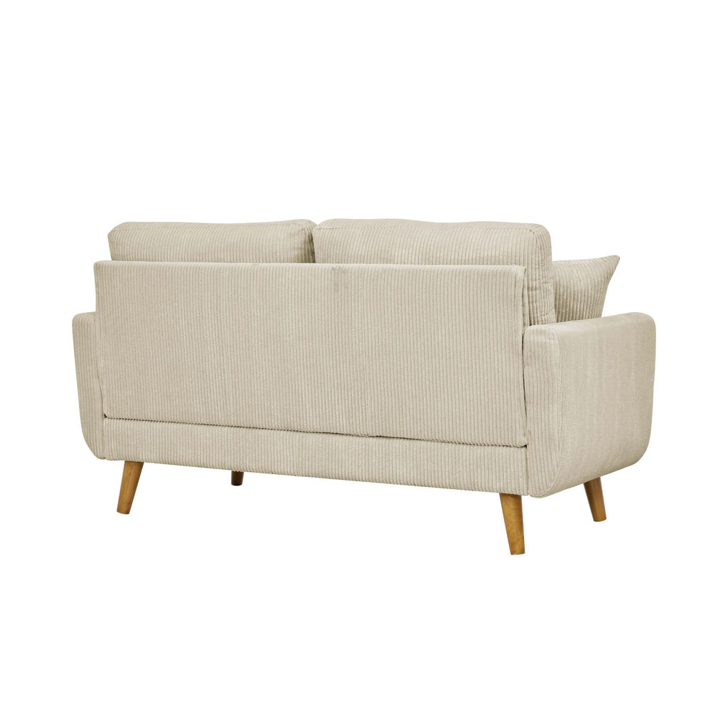 Upholstered Loveseat With Arms And Pillows