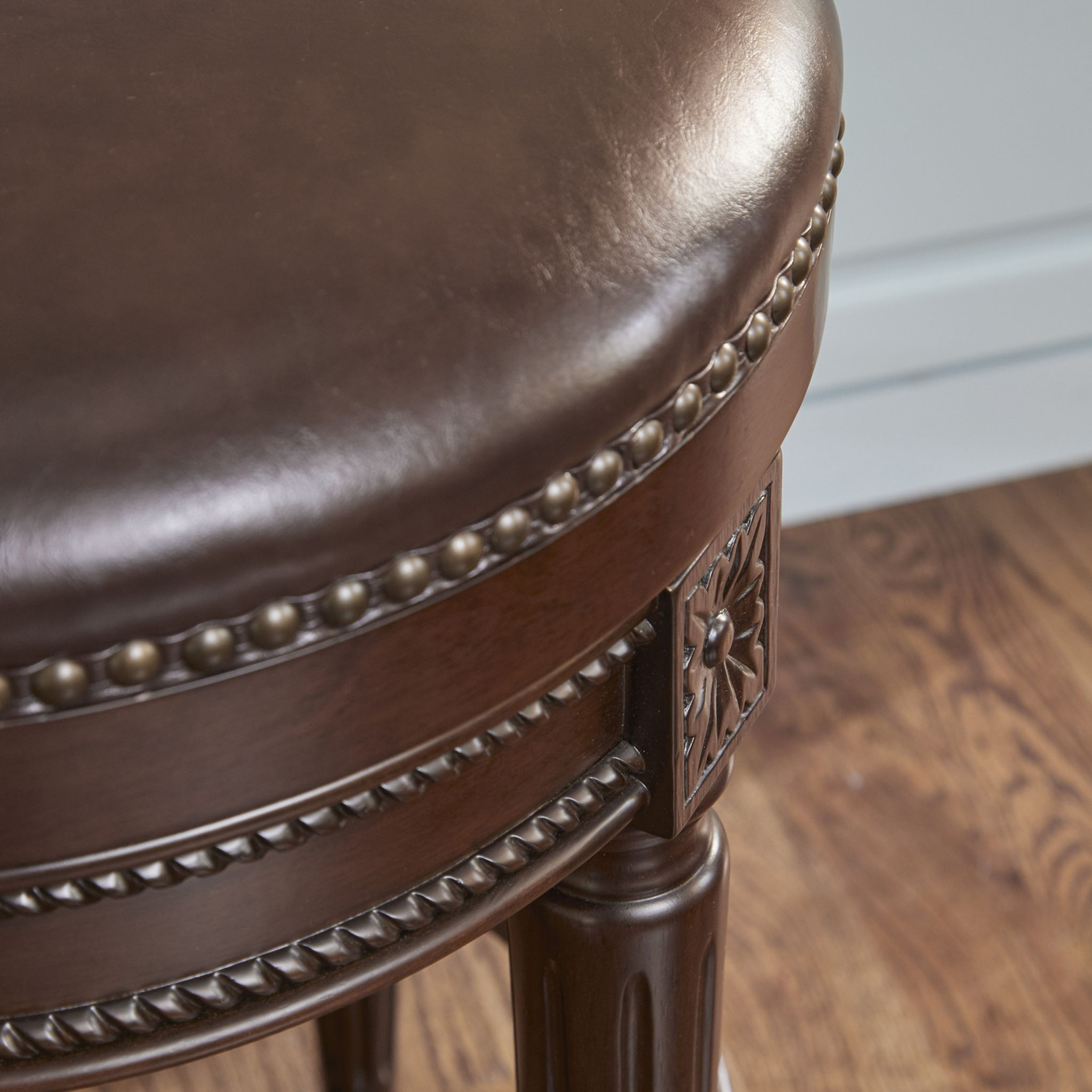 Rustic Elegance Backless Swivel Stool