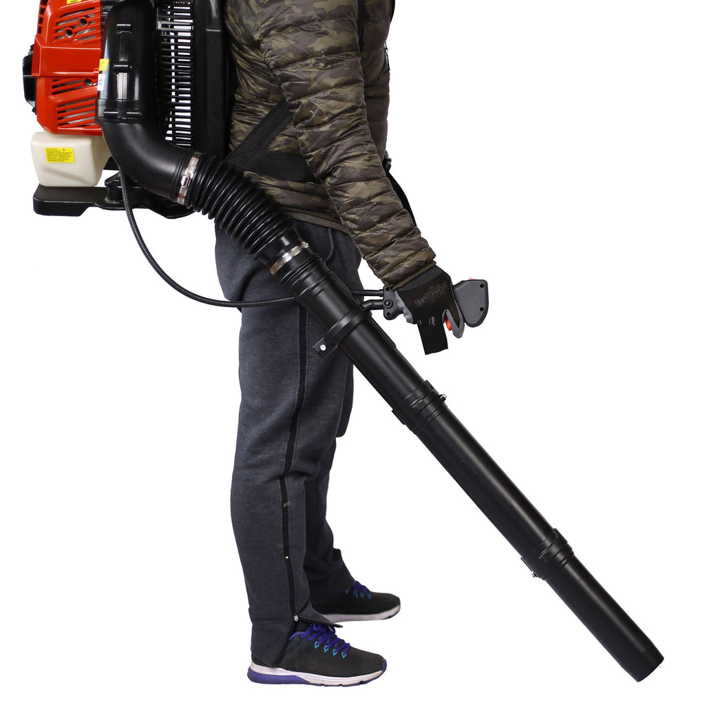 Powerful 76Cc 4 Stroke Gasoline Blower Epa Compliant Red Plastic - Red