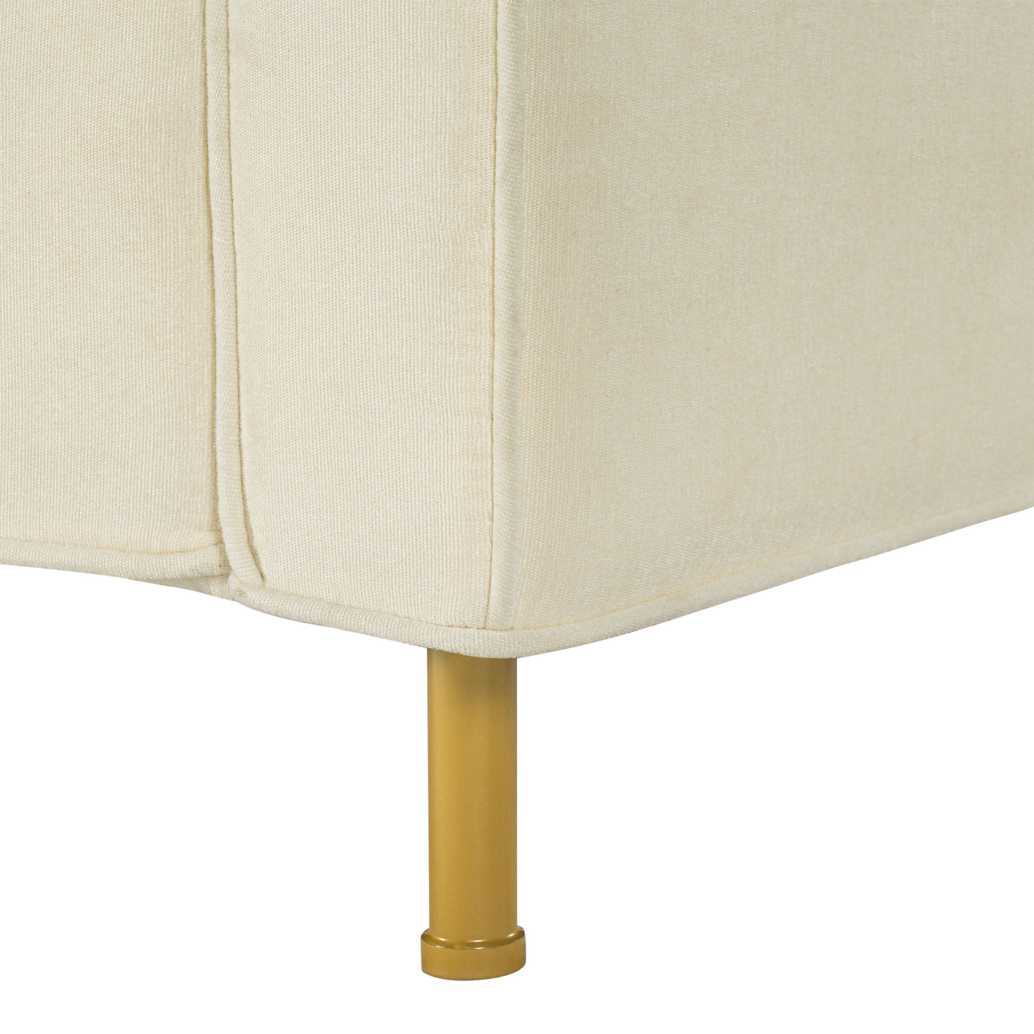 Accent Chair Upholstered Single Sofa With Square Arms, Sewn Pillow Back For Living Room