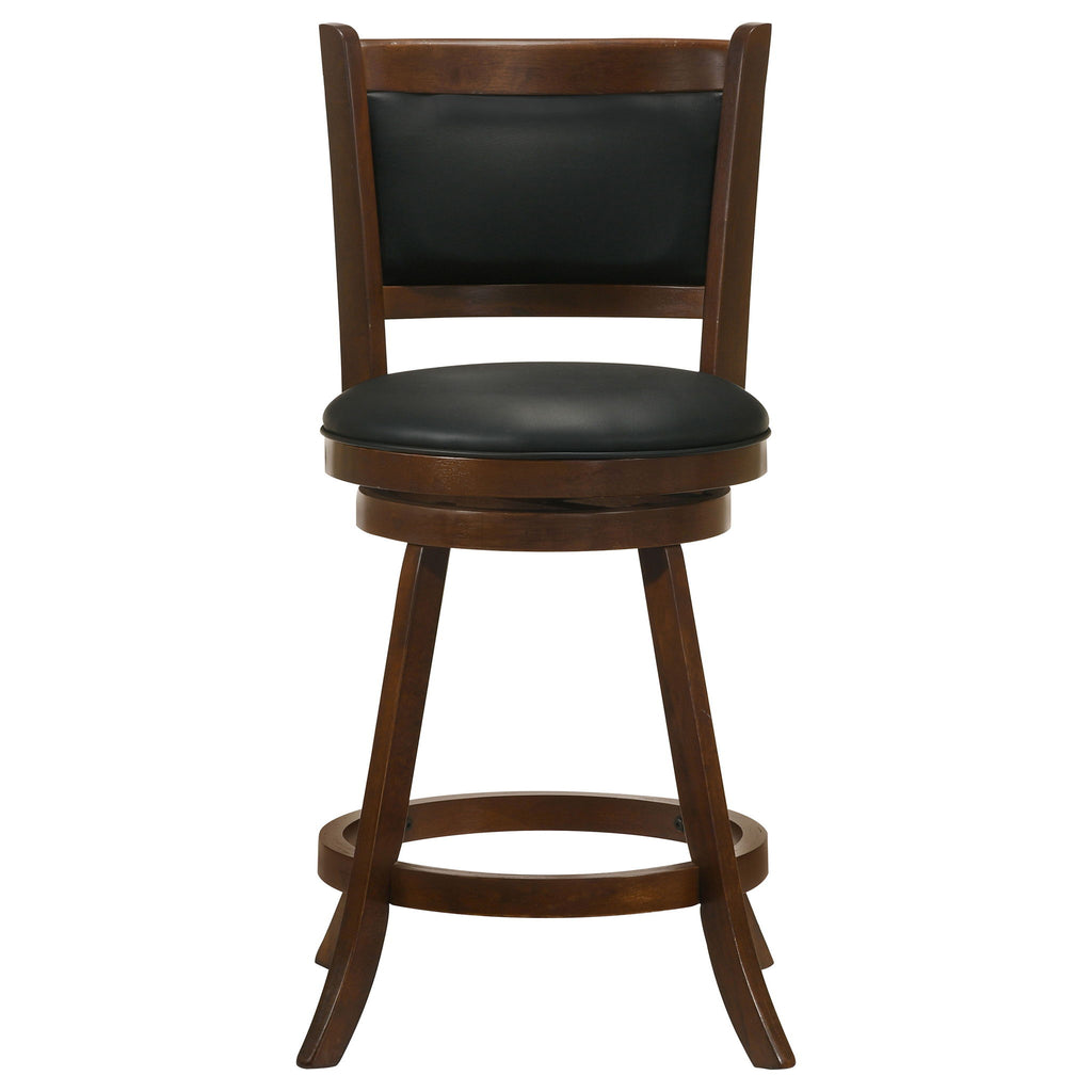 Swivel Stool With Swivel Base (Set of 2) - Black / Brown