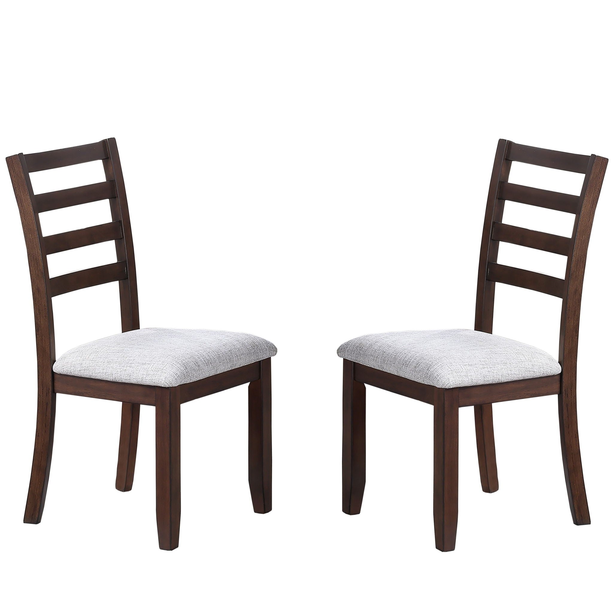 Ladder Back Design Dining Chairs (Set of 2) - Walnut