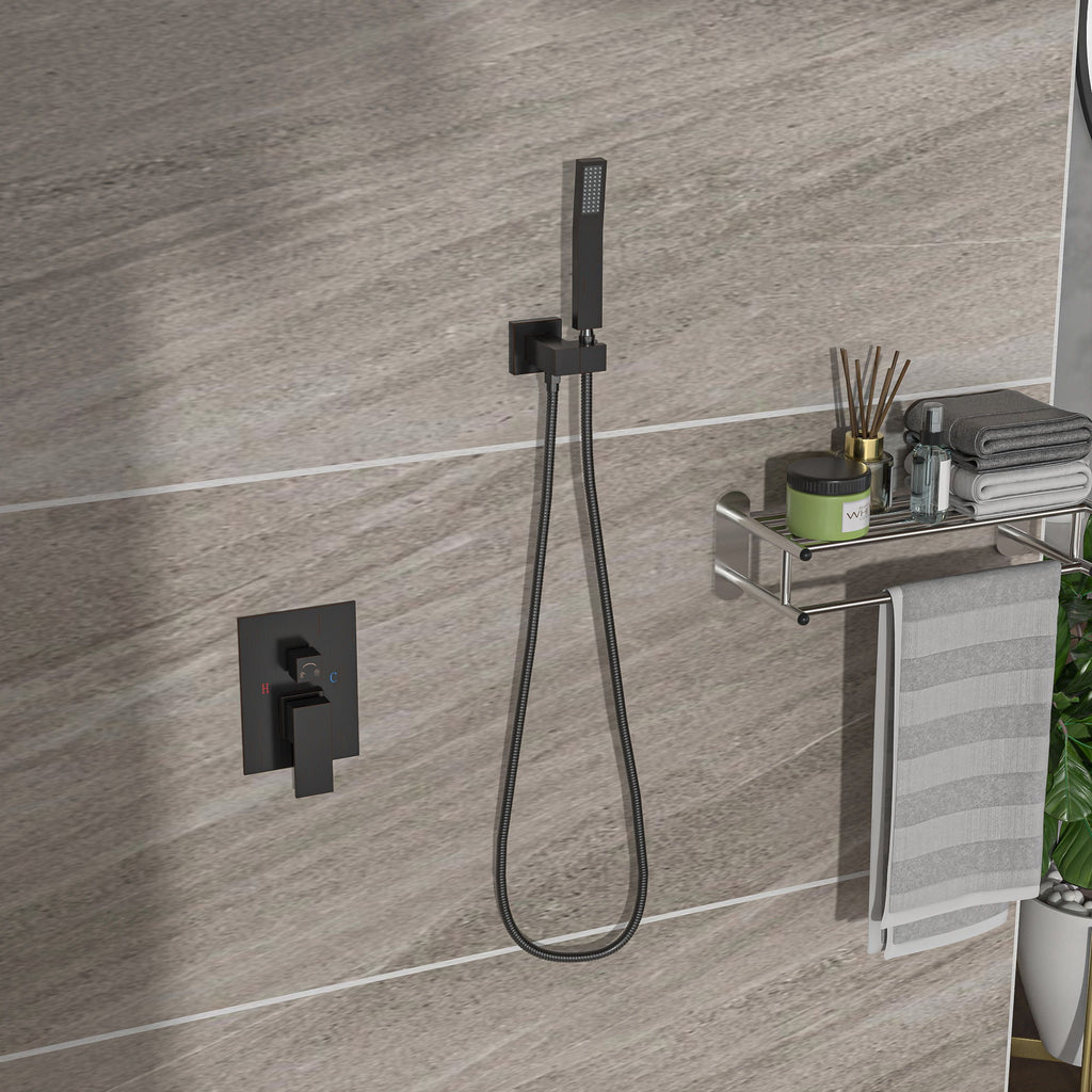 Dual Shower Head 10" Wall Mounted Square Shower System