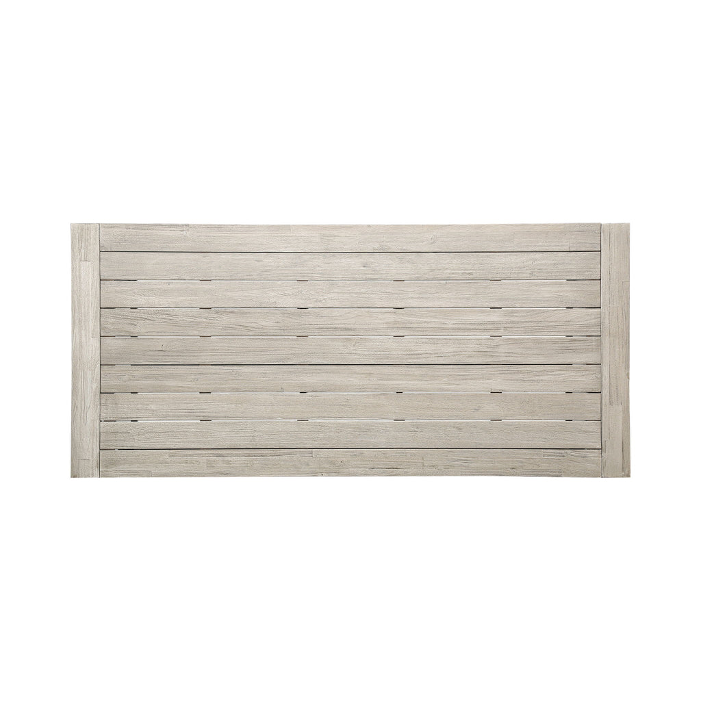 Equilibrium - Outdoor Dining Table With Wooden Frame And Slat Top