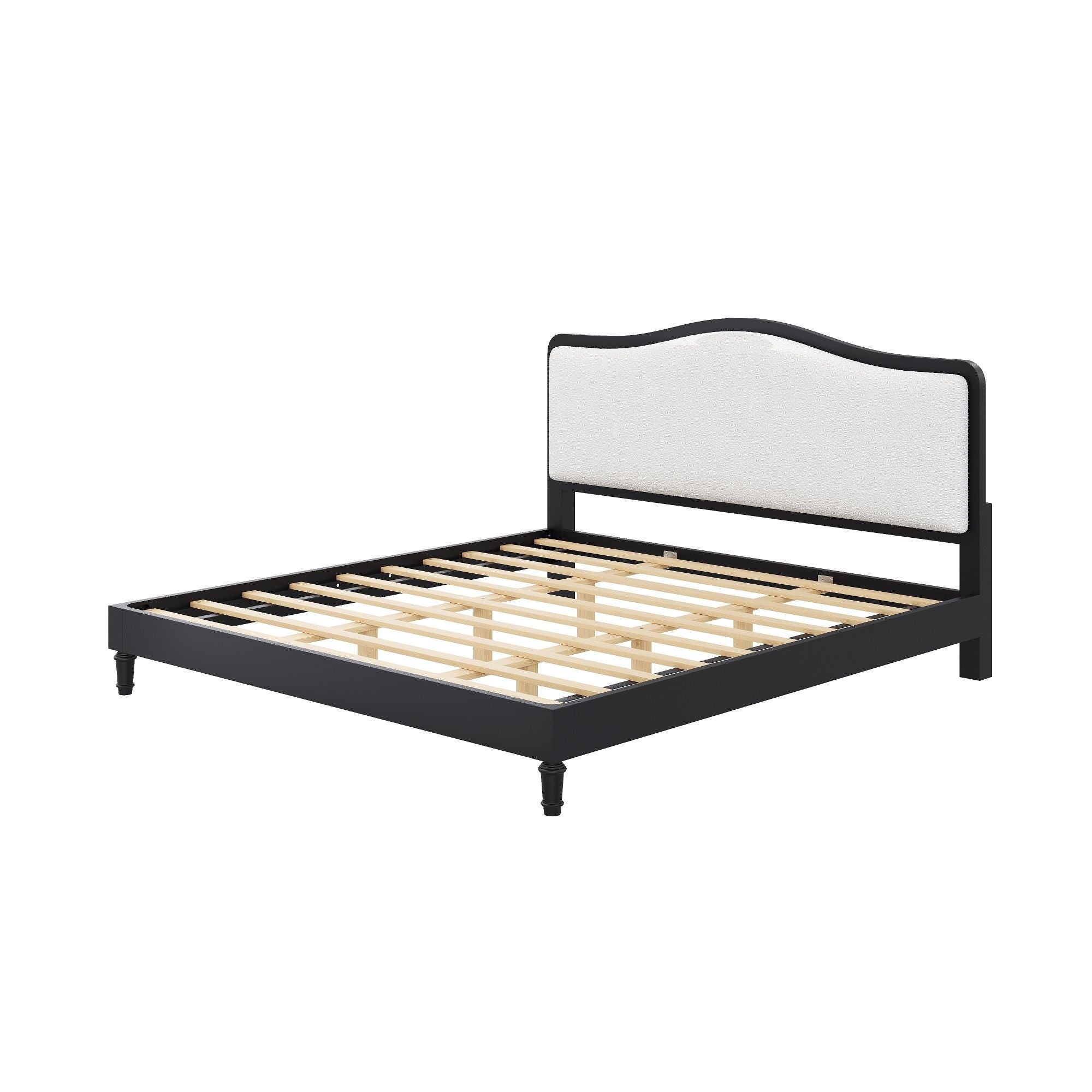 Platform Bed With Upholstered Headboard