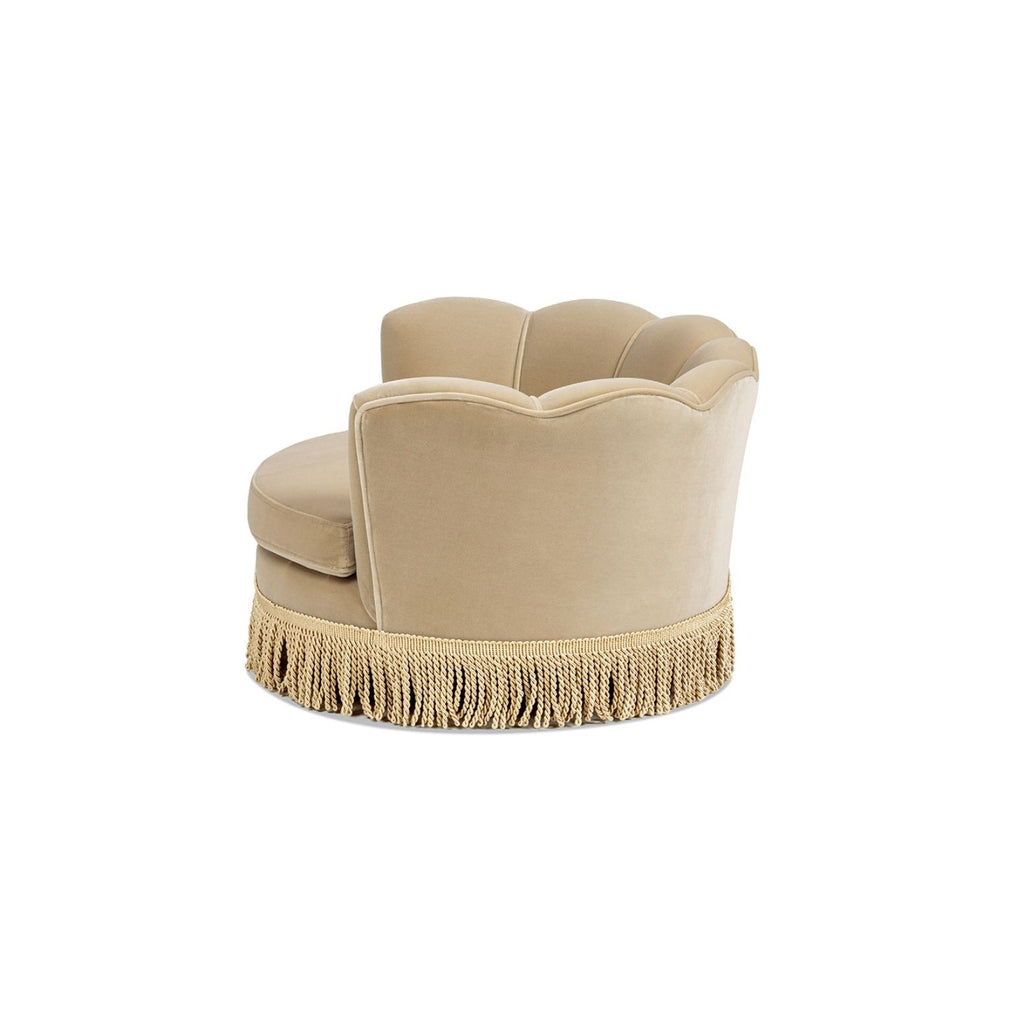 Clara - Medium Scalloped Pet Sofa Bed - Brown