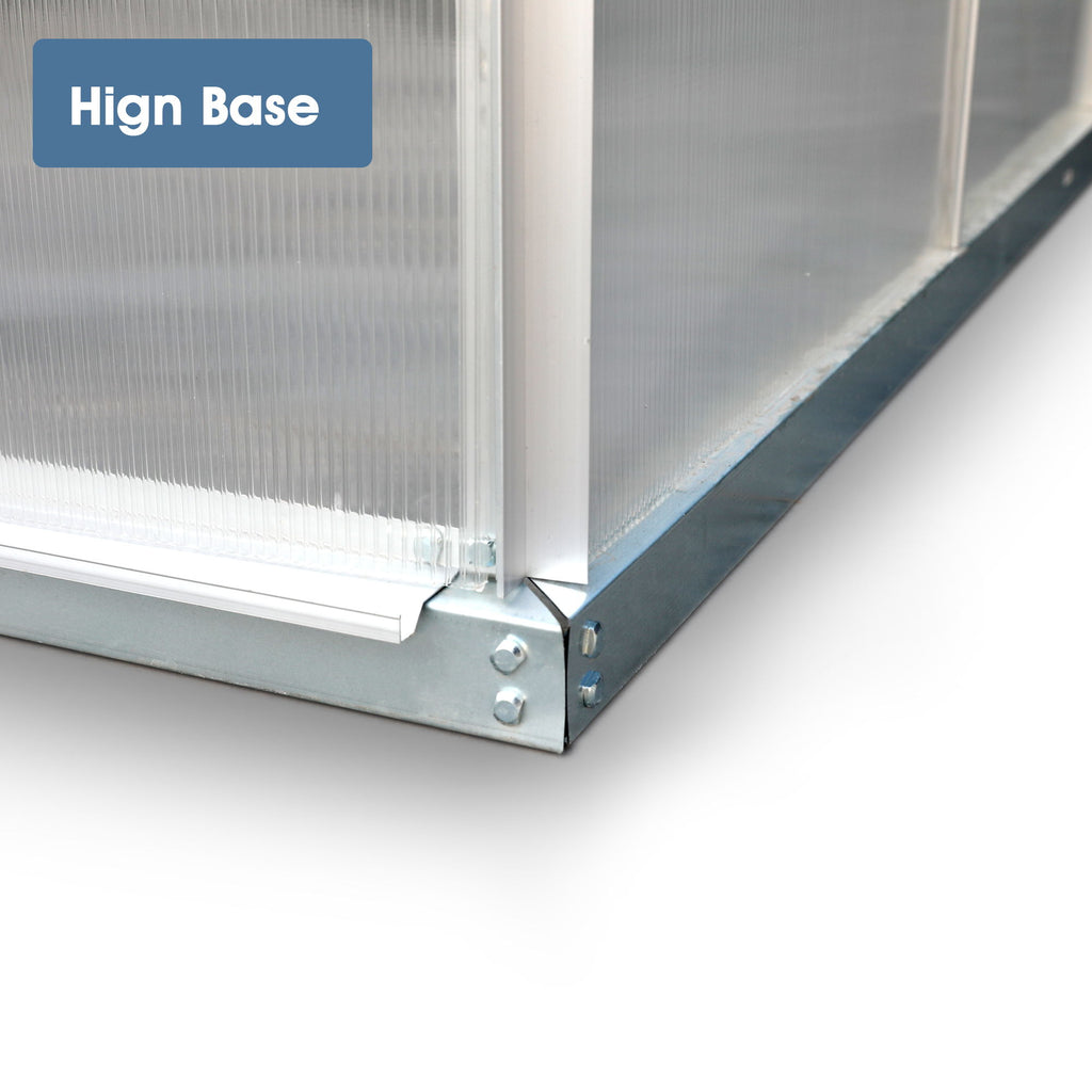 Walk-In Polycarbonate house & Roof Vent, Sliding Doors, Aluminum Hobby Hot House For Outdoor