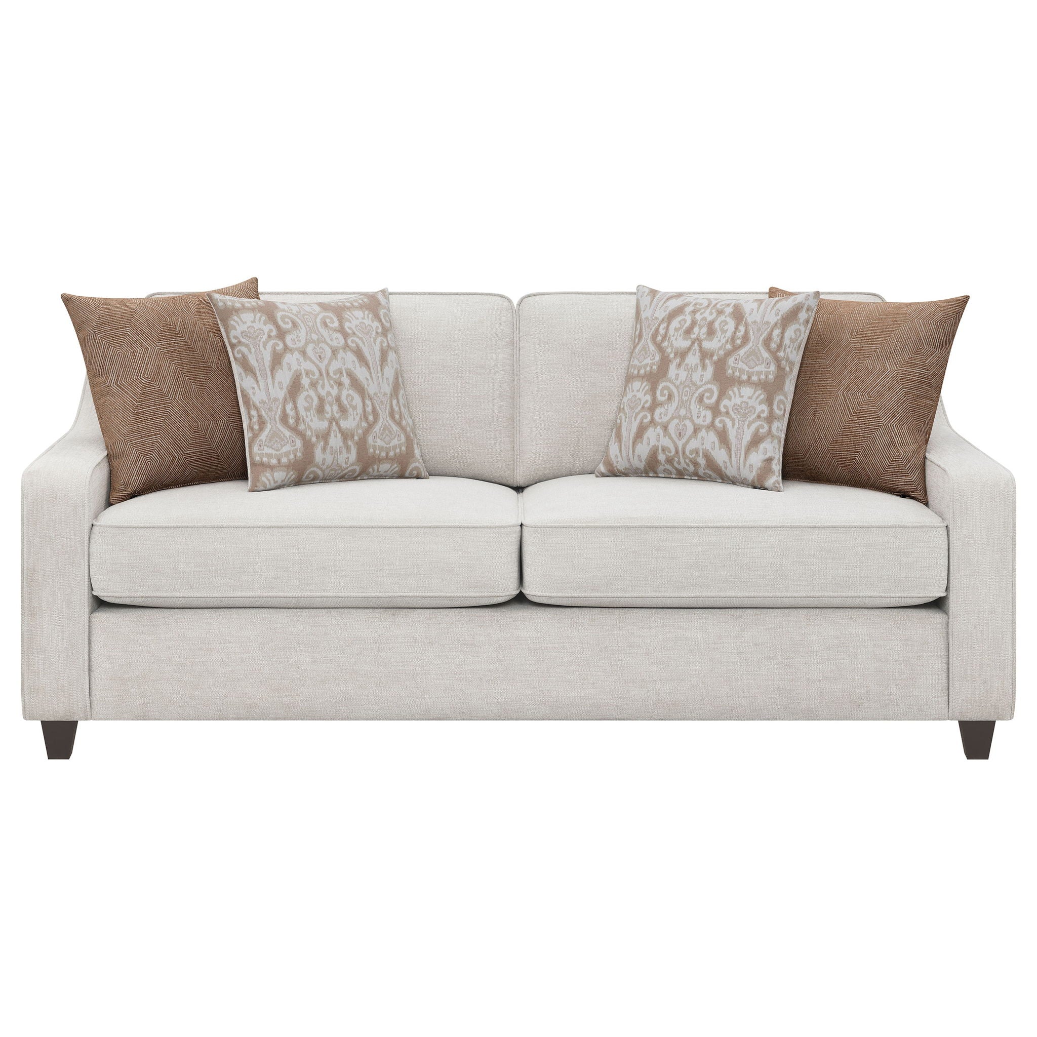 Mahaffey - 2 Piece Track Arm Living Room Set - Beige