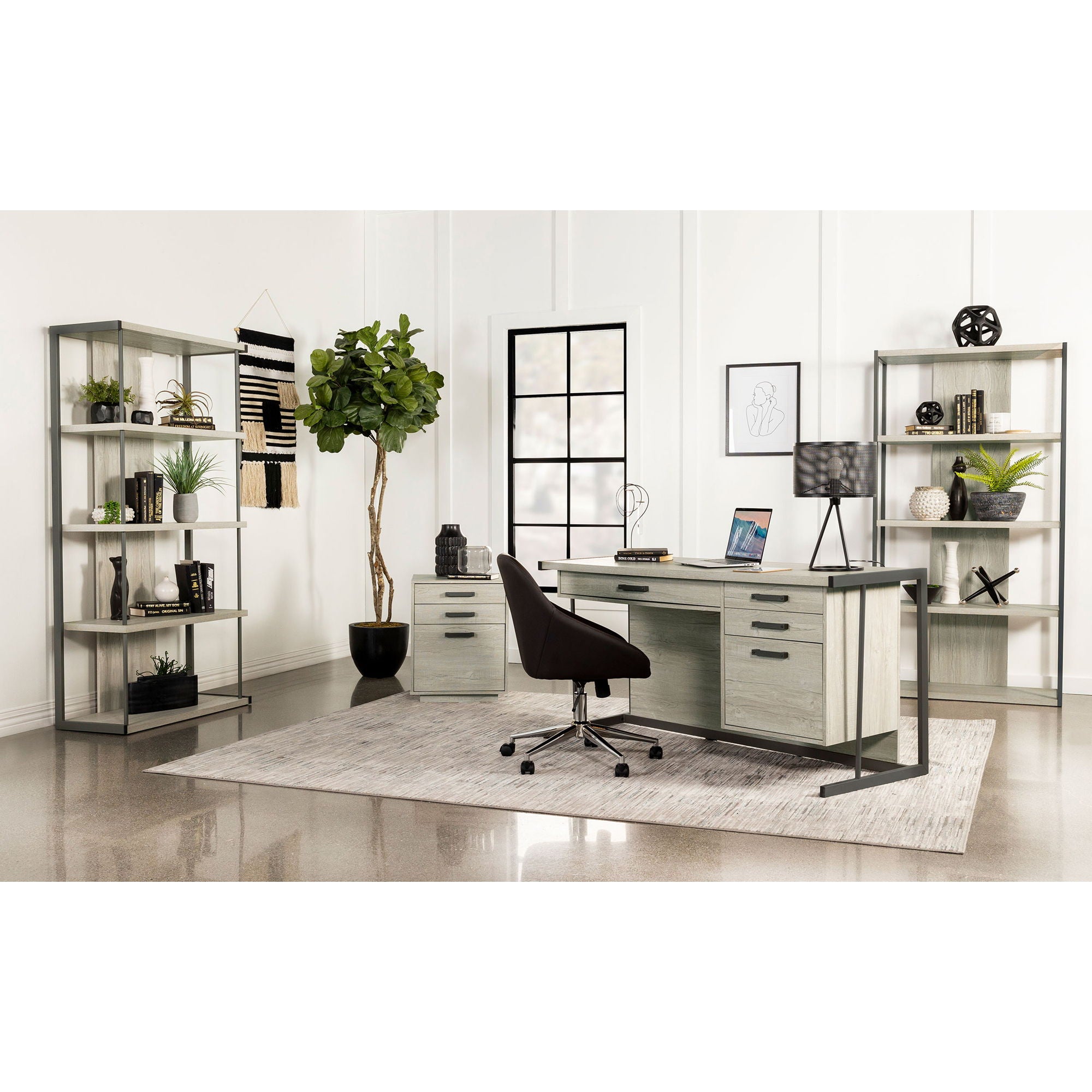 Loomis - 4 Shelf - White / Gray