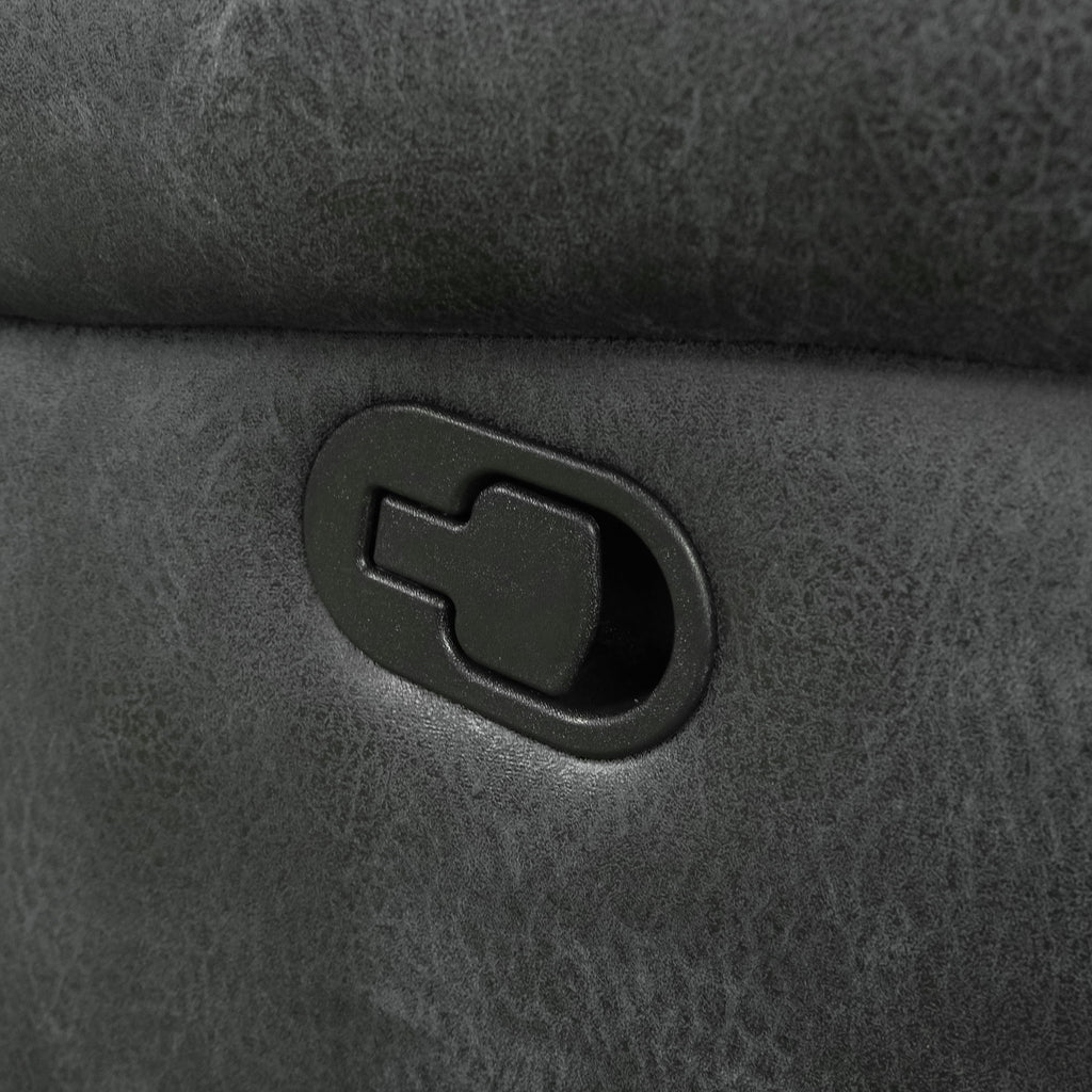 Reclining Sofa - Gray - Faux Leather