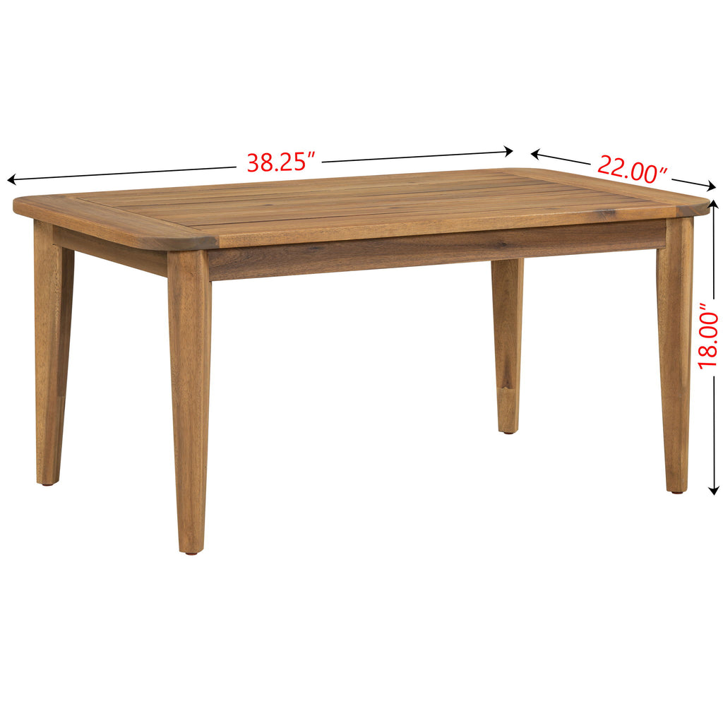 Westin - Outdoor Acacia Wood Coffee Table - Teak / Beige