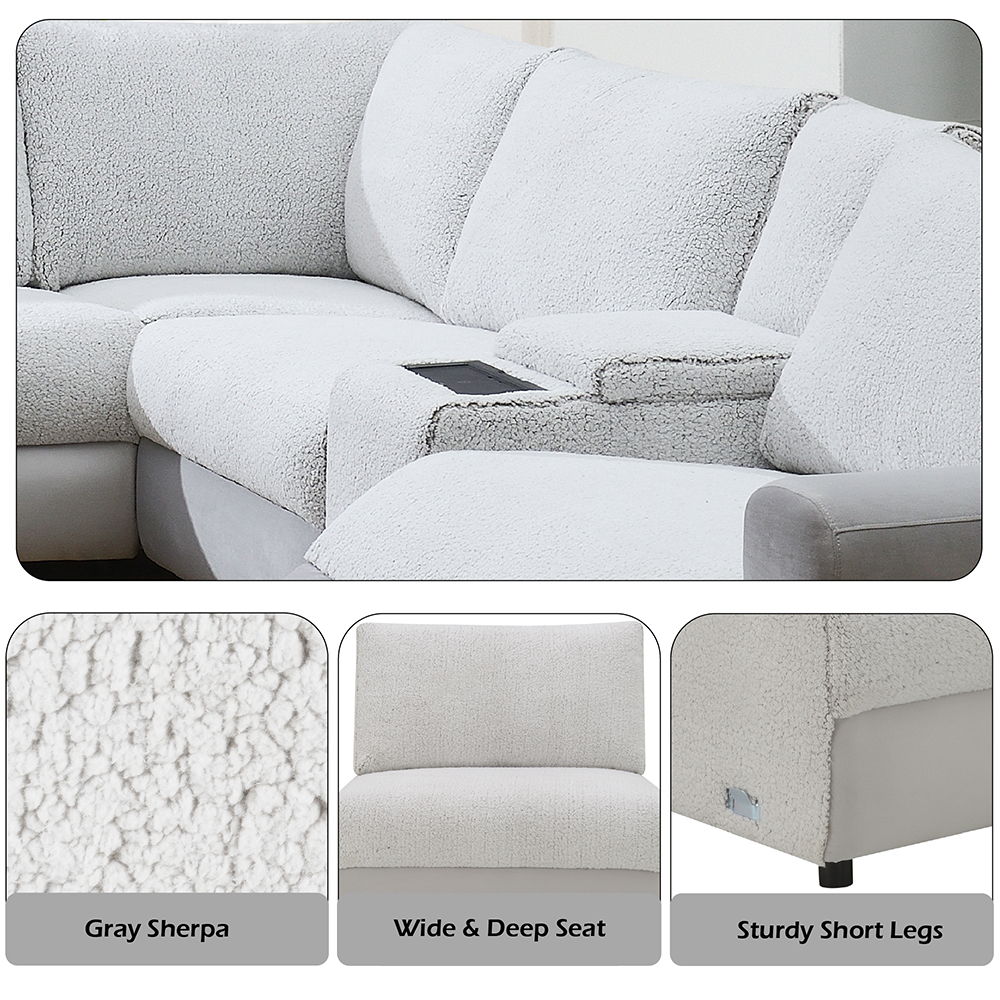 Tarrance - Modular Armless Chair - Gray