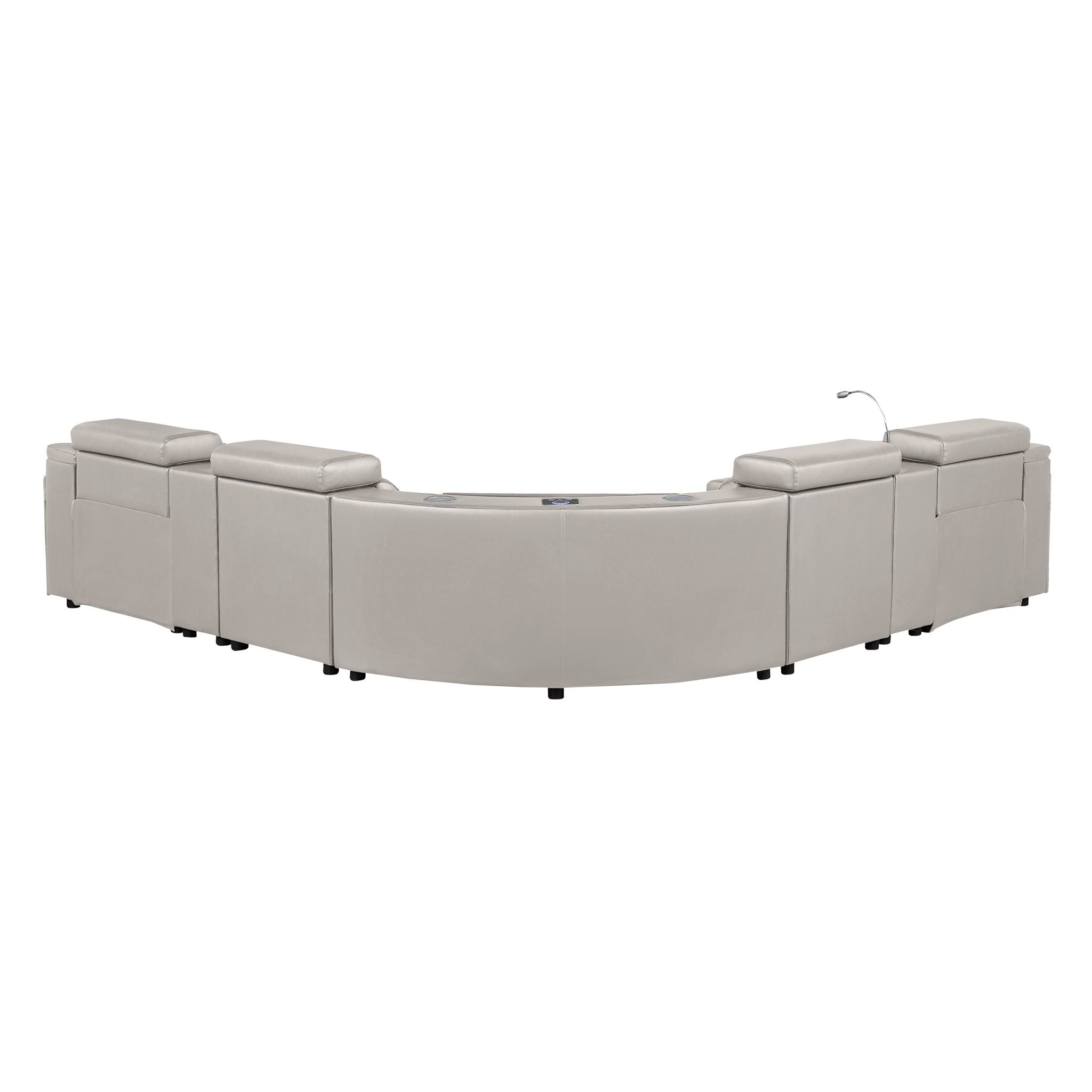 Nova - Sectional With Bluetooth Speaker, LED And Lifting Wine Cabinet