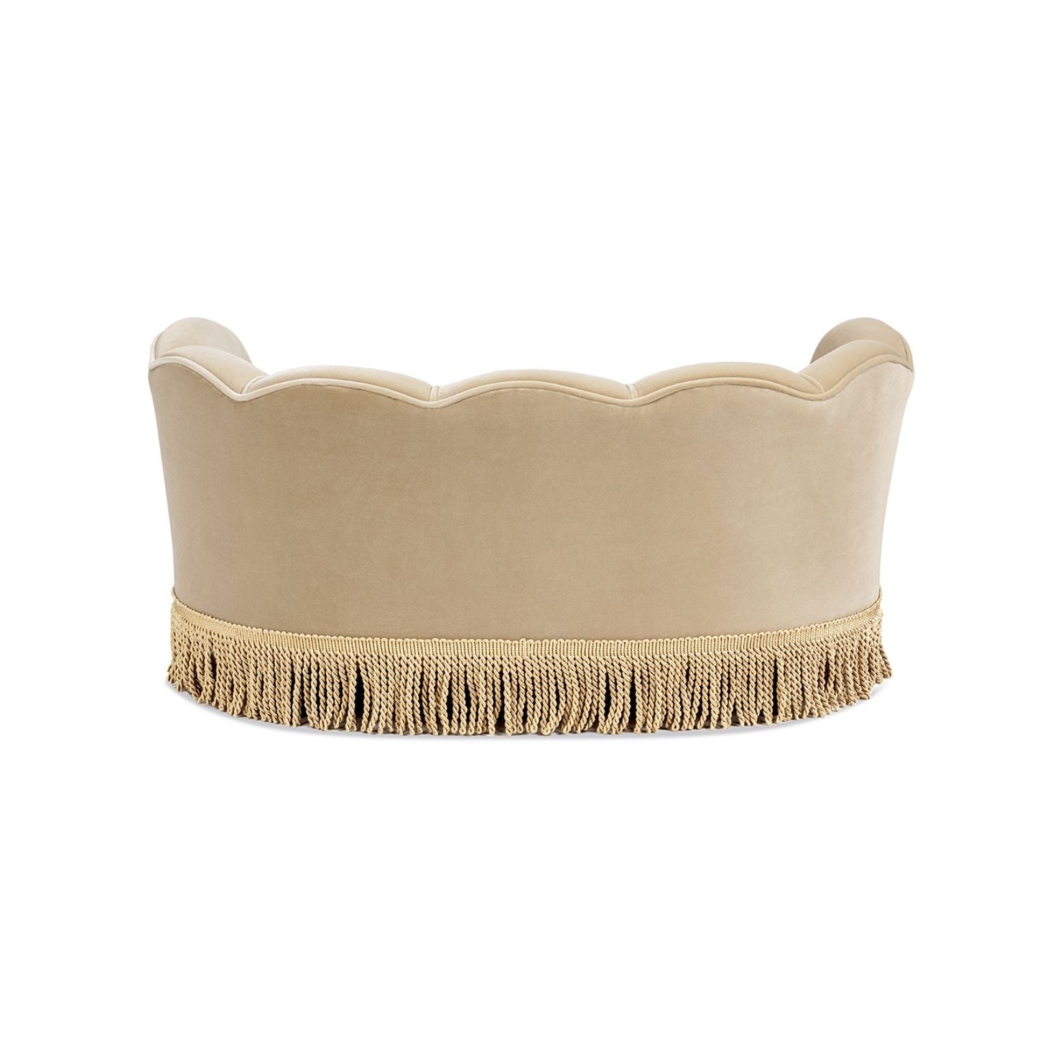 Clara - Medium Scalloped Pet Sofa Bed - Brown