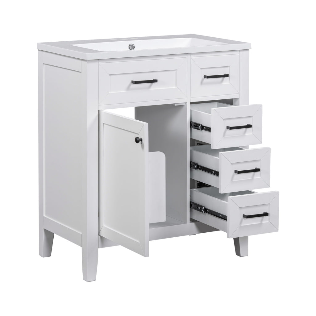 Modern Bathroom Vanity With Sink Combo, 3 Drawers
