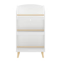 Bookshelf 3 Tier Book Organizer With Toy Storage - White