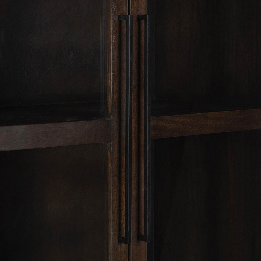 Rogers - Solid Wood Tall Cabinet - Dark Brown