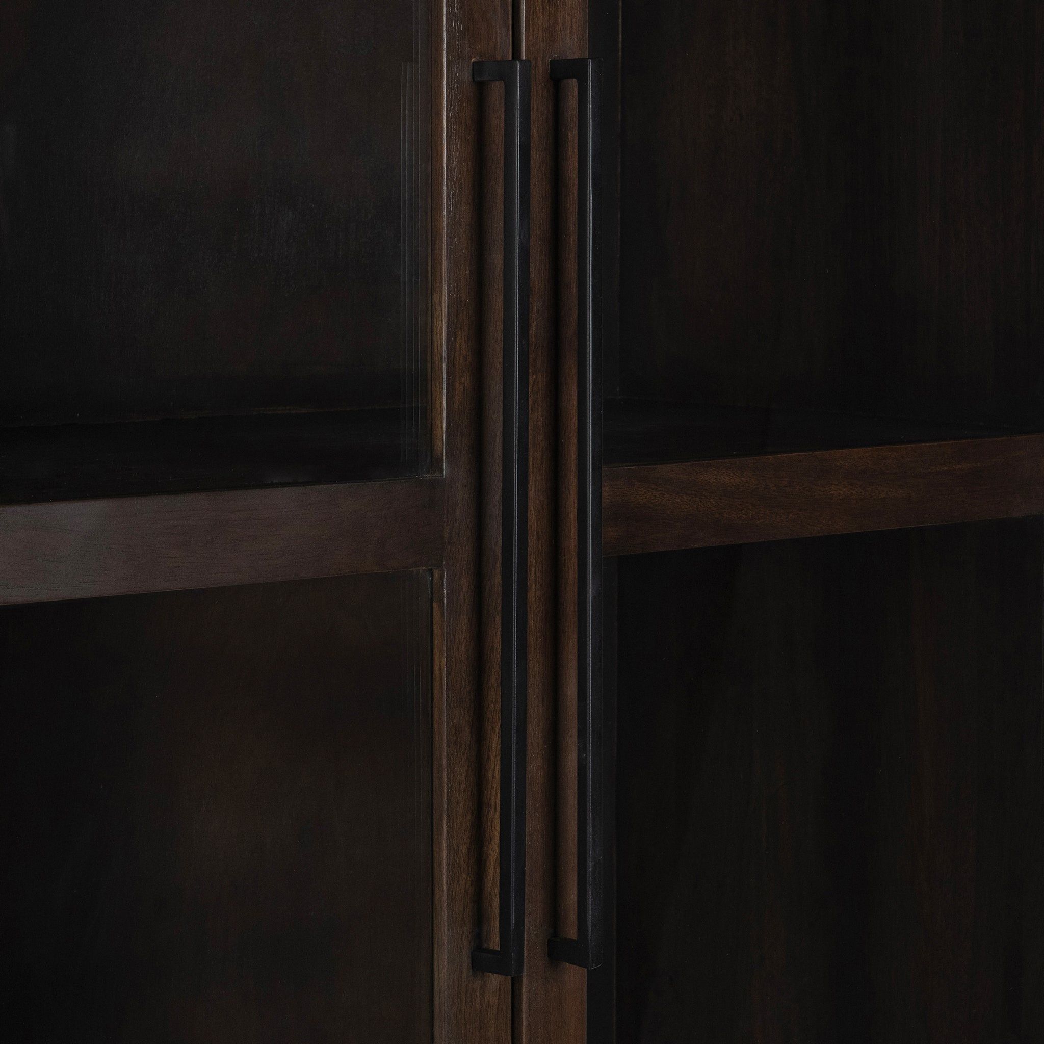 Rogers - Solid Wood Tall Cabinet - Dark Brown