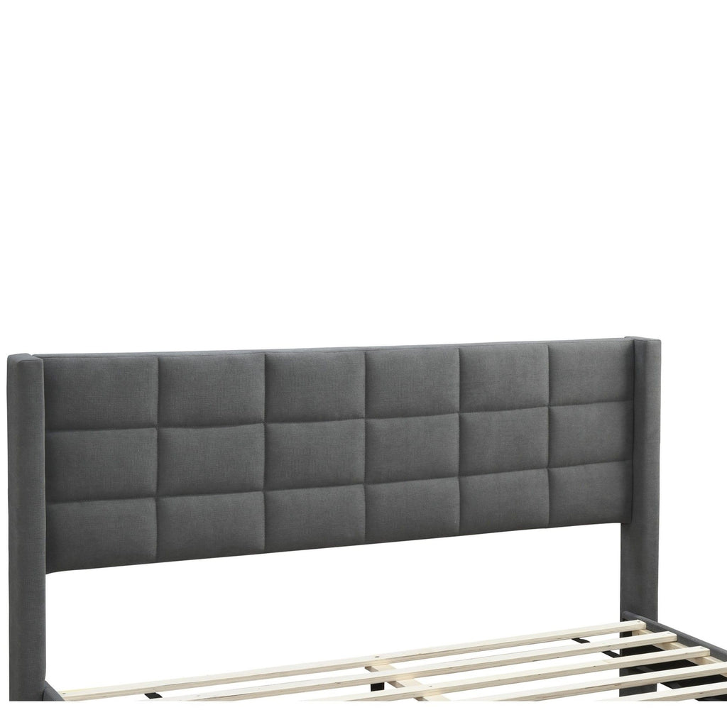 Bed Upholstered Box Design Headboard