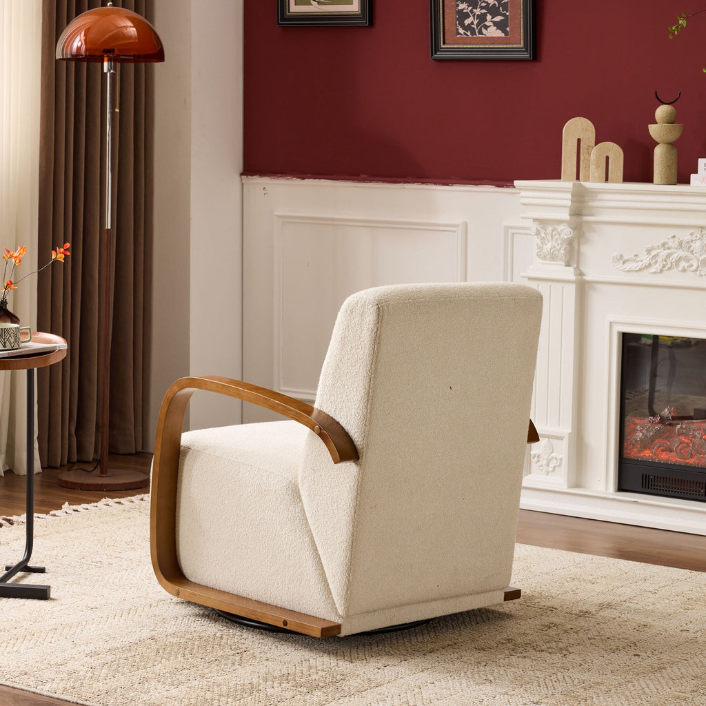 Swivel Accent Rotatable Ergonomic Single Chair For Living Room
