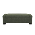 Textured Fabric Ottoman Bench With Hinged Lid