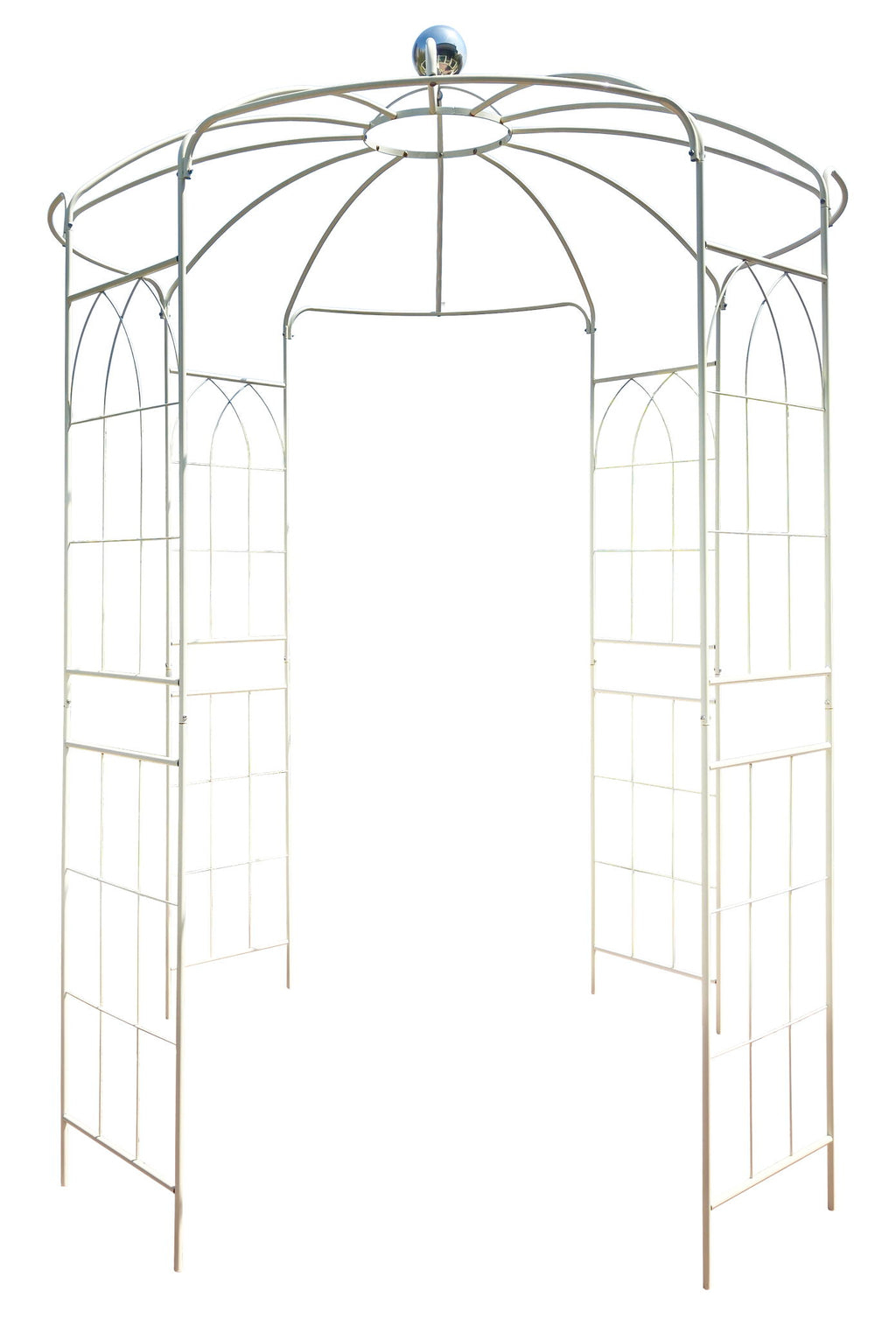 Metal Garden Arch Iron Garden Arbors Gazebo Dia High Birdcage Shape Pergola Pavilion For Wedding Ceremony