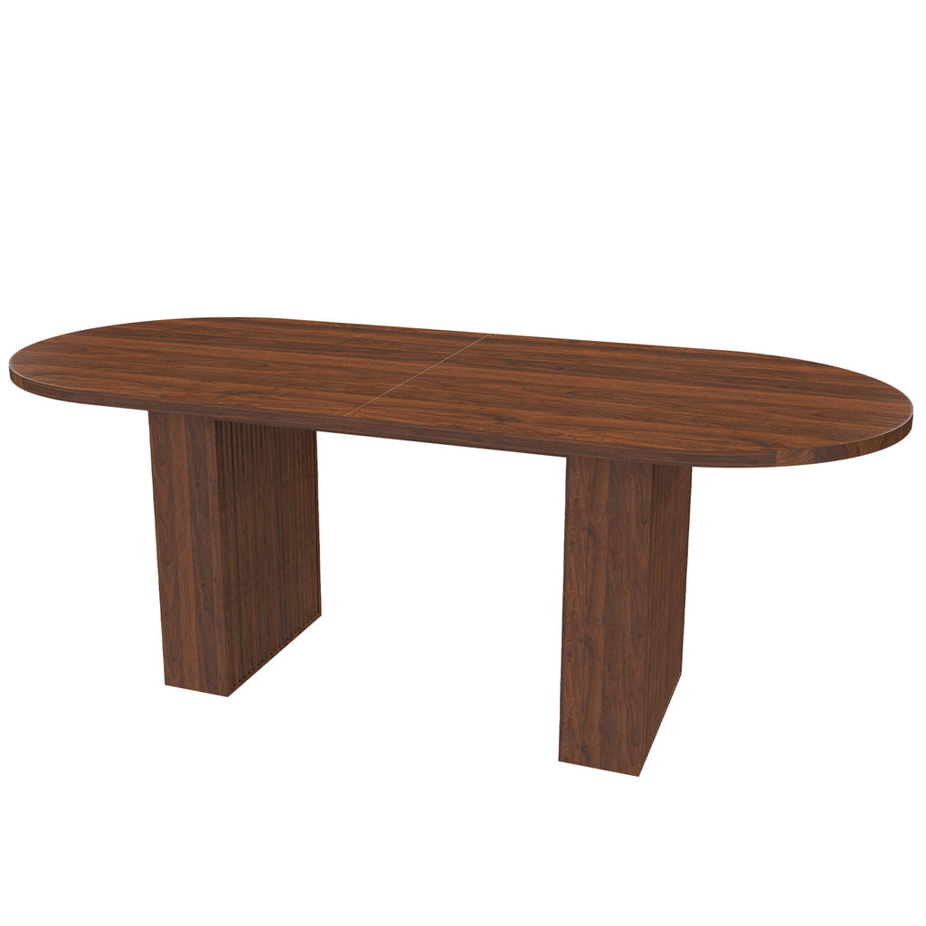 Modern Farmhouse Oval Dining Table With Slim Base