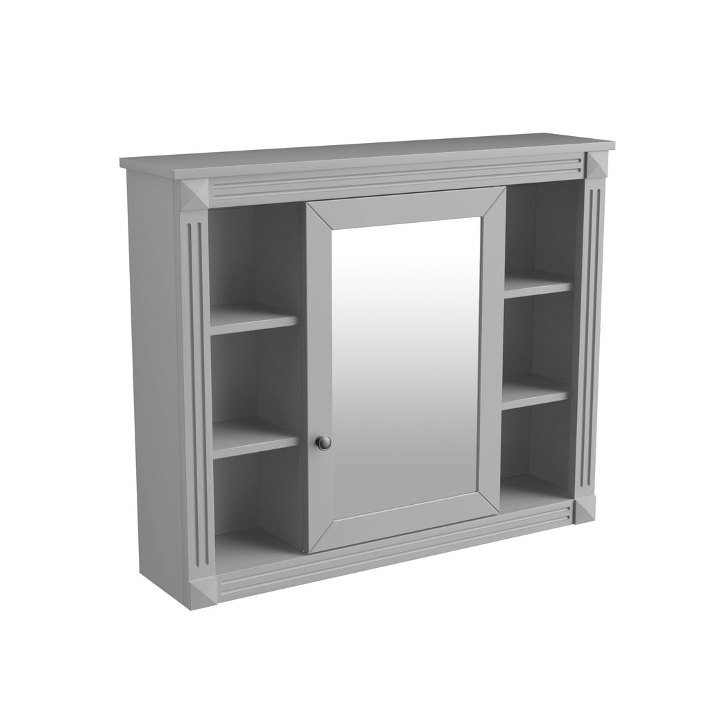 Bathroom Vanity With Top Sink, Mirror Cabinet, 2 Soft Closing Doors & 2 Drawers