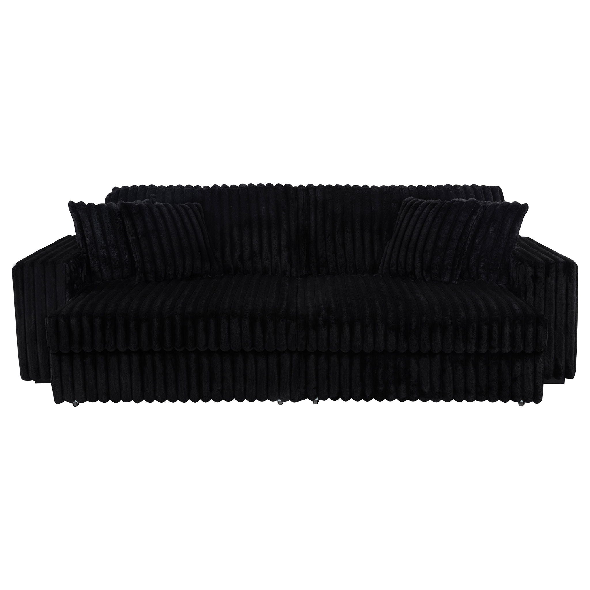 Clifford - Upholstered Dual Power Chaise Sofa - Black
