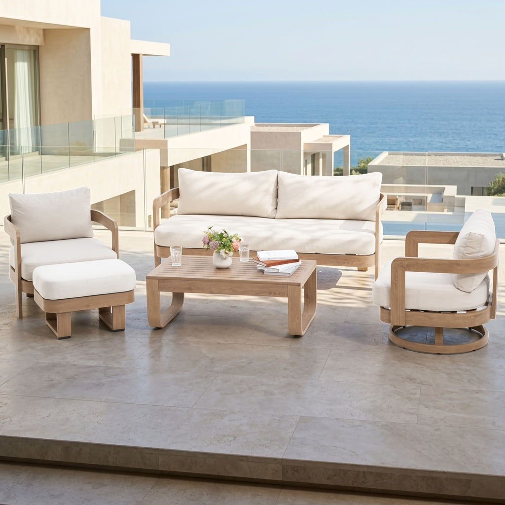 Swivel Chair For Patio - Oak