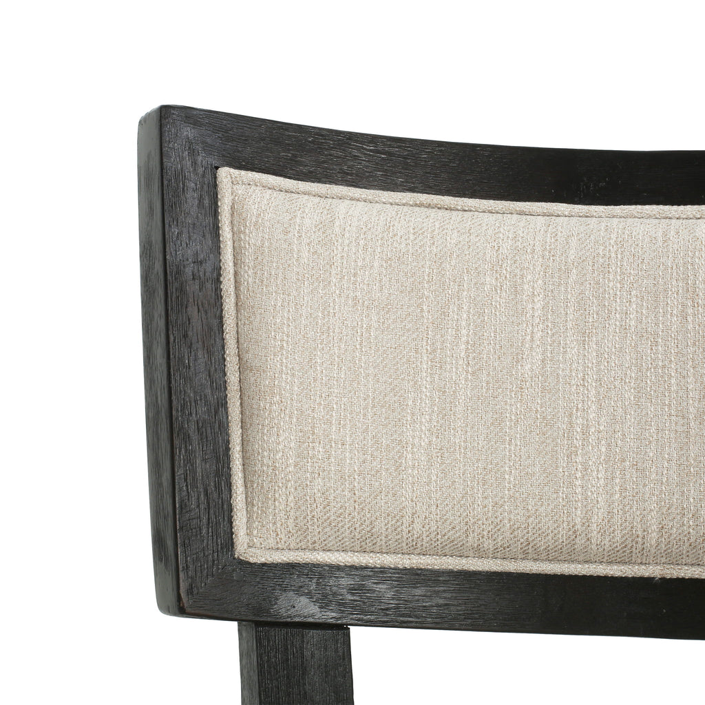 Farmhouse Style Fabric Upholstered Side Dining Chair Set